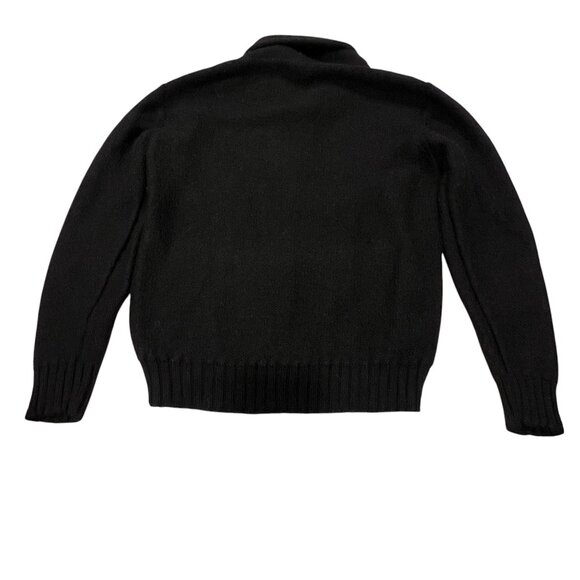 Peruvian Link 100% Alpaca Pullover Sweater, Black Ivory, XL - Picture 7 of 8